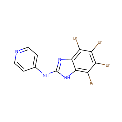 Brc1c(Br)c(Br)c2[nH]c(Nc3ccncc3)nc2c1Br ZINC000143598441