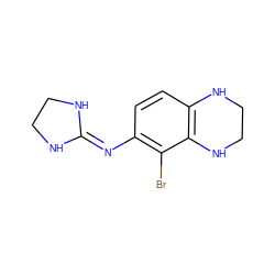 Brc1c(N=C2NCCN2)ccc2c1NCCN2 ZINC000053149989