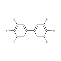 Brc1cc(-c2cc(Br)c(Br)c(Br)c2)cc(Br)c1Br ZINC000095681896