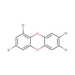 Brc1cc(Br)c2c(c1)Oc1cc(Br)c(Br)cc1O2 ZINC000013776256