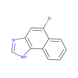 Brc1cc2nc[nH]c2c2ccccc12 ZINC000004037034