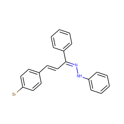 Brc1ccc(/C=C/C(=N\Nc2ccccc2)c2ccccc2)cc1 ZINC000299840662