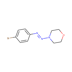 Brc1ccc(/N=N/N2CCOCC2)cc1 ZINC000004615882