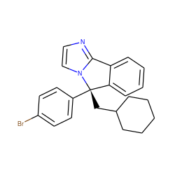 Brc1ccc([C@@]2(CC3CCCCC3)c3ccccc3-c3nccn32)cc1 ZINC000072112283