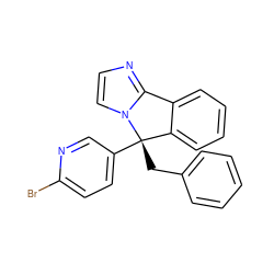 Brc1ccc([C@@]2(Cc3ccccc3)c3ccccc3-c3nccn32)cn1 ZINC000072109389