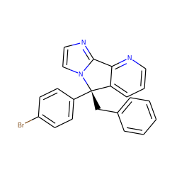 Brc1ccc([C@@]2(Cc3ccccc3)c3cccnc3-c3nccn32)cc1 ZINC000072110361