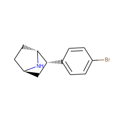 Brc1ccc([C@@H]2C[C@H]3CC[C@H]2N3)cc1 ZINC000250264975