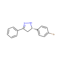 Brc1ccc([C@@H]2CC(c3ccccc3)=NN2)cc1 ZINC000020578339