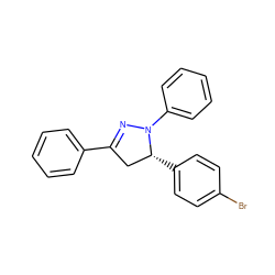 Brc1ccc([C@@H]2CC(c3ccccc3)=NN2c2ccccc2)cc1 ZINC000004257514