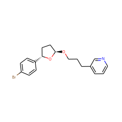 Brc1ccc([C@@H]2CC[C@@H](OCCCc3cccnc3)O2)cc1 ZINC000029311332