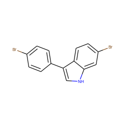 Brc1ccc(-c2c[nH]c3cc(Br)ccc23)cc1 ZINC001772625811