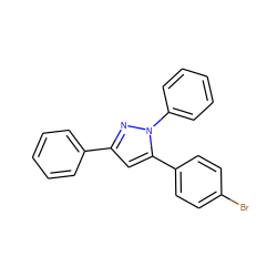 Brc1ccc(-c2cc(-c3ccccc3)nn2-c2ccccc2)cc1 ZINC000111924237