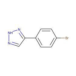 Brc1ccc(-c2cn[nH]n2)cc1 ZINC000013671882