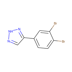 Brc1ccc(-c2cn[nH]n2)cc1Br ZINC000013671895