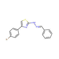 Brc1ccc(-c2csc(N/N=C/c3ccccc3)n2)cc1 ZINC000003899426