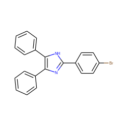 Brc1ccc(-c2nc(-c3ccccc3)c(-c3ccccc3)[nH]2)cc1 ZINC000002028562