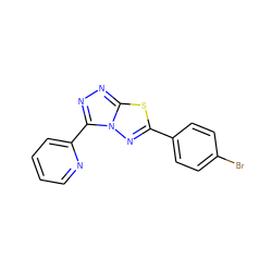 Brc1ccc(-c2nn3c(-c4ccccn4)nnc3s2)cc1 ZINC000002393739