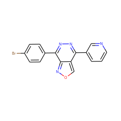 Brc1ccc(-c2nnc(-c3cccnc3)c3conc23)cc1 ZINC000000987969