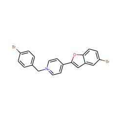 Brc1ccc(C[n+]2ccc(-c3cc4cc(Br)ccc4o3)cc2)cc1 ZINC000299844690