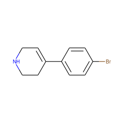 Brc1ccc(C2=CCNCC2)cc1 ZINC000002530001