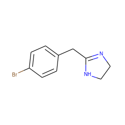 Brc1ccc(CC2=NCCN2)cc1 ZINC000005513488