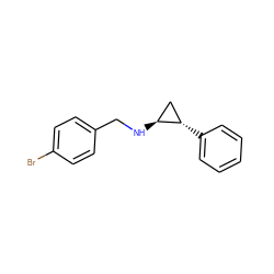 Brc1ccc(CN[C@H]2C[C@@H]2c2ccccc2)cc1 ZINC000044423927