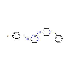 Brc1ccc(CNc2ccnc(NC3CCN(Cc4ccccc4)CC3)n2)cc1 ZINC000084652488