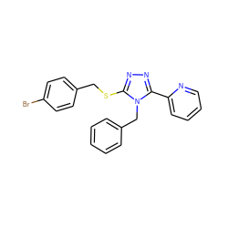 Brc1ccc(CSc2nnc(-c3ccccn3)n2Cc2ccccc2)cc1 ZINC000066123342