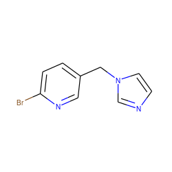 Brc1ccc(Cn2ccnc2)cn1 ZINC000084614813