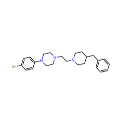 Brc1ccc(N2CCN(CCN3CCC(Cc4ccccc4)CC3)CC2)cc1 ZINC000653728079