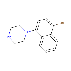 Brc1ccc(N2CCNCC2)c2ccccc12 ZINC000028341342