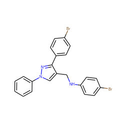 Brc1ccc(NCc2cn(-c3ccccc3)nc2-c2ccc(Br)cc2)cc1 ZINC000084713846