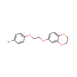 Brc1ccc(OCCOc2ccc3c(c2)OCCO3)cc1 ZINC000299857115