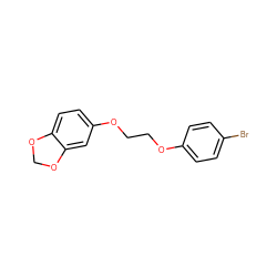 Brc1ccc(OCCOc2ccc3c(c2)OCO3)cc1 ZINC000042252198