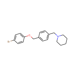 Brc1ccc(OCc2ccc(CN3CCCCC3)cc2)cc1 ZINC000013517639