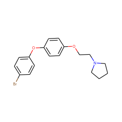 Brc1ccc(Oc2ccc(OCCN3CCCC3)cc2)cc1 ZINC000071317876