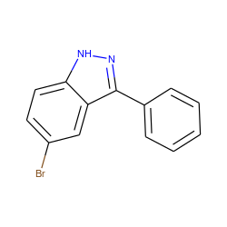 Brc1ccc2[nH]nc(-c3ccccc3)c2c1 ZINC000010150751