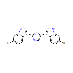 Brc1ccc2c(-c3c[nH]c(-c4c[nH]c5cc(Br)ccc45)n3)c[nH]c2c1 ZINC000000597684