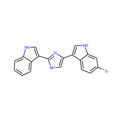 Brc1ccc2c(-c3c[nH]c(-c4c[nH]c5ccccc45)n3)c[nH]c2c1 ZINC000005974920