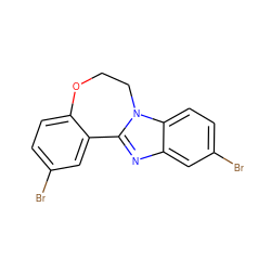 Brc1ccc2c(c1)-c1nc3cc(Br)ccc3n1CCO2 ZINC000299862468