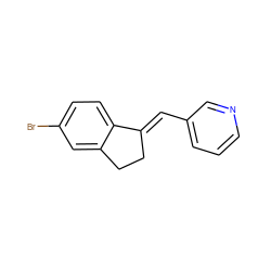 Brc1ccc2c(c1)CC/C2=C\c1cccnc1 ZINC000013610780