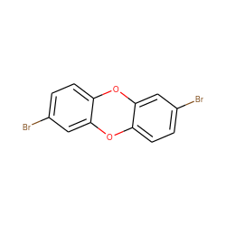 Brc1ccc2c(c1)Oc1ccc(Br)cc1O2 ZINC000002007577