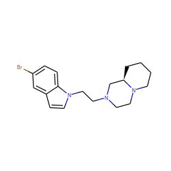 Brc1ccc2c(ccn2CCN2CCN3CCCC[C@@H]3C2)c1 ZINC000022939895