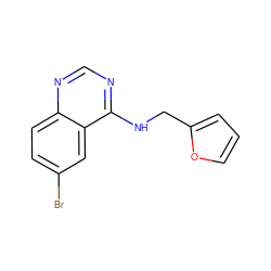 Brc1ccc2ncnc(NCc3ccco3)c2c1 ZINC000000101745