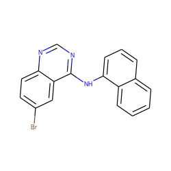 Brc1ccc2ncnc(Nc3cccc4ccccc34)c2c1 ZINC000000949364