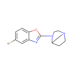 Brc1ccc2oc(N3CCN4CCC3CC4)nc2c1 ZINC000045365594