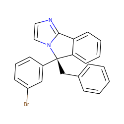 Brc1cccc([C@@]2(Cc3ccccc3)c3ccccc3-c3nccn32)c1 ZINC000072110157