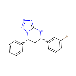 Brc1cccc([C@@H]2C[C@H](c3ccccc3)n3nnnc3N2)c1 ZINC000013123720