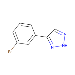 Brc1cccc(-c2cn[nH]n2)c1 ZINC000013671894