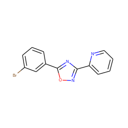 Brc1cccc(-c2nc(-c3ccccn3)no2)c1 ZINC000000091350